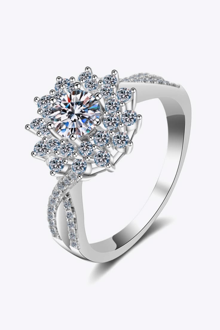 Sizzling Solitaire Adjustable Ring For Women & Girls Stainless Steel Zircon Sterling Silver Plated Ring (Copy) - Image 2